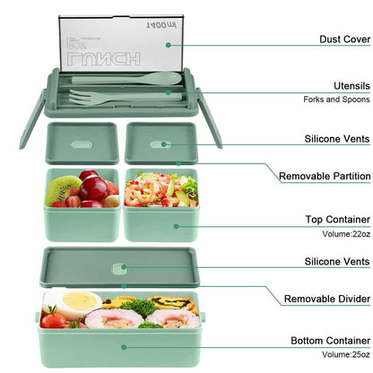 Kids Bento Lunch Box With Removable Compartments childrensterritory