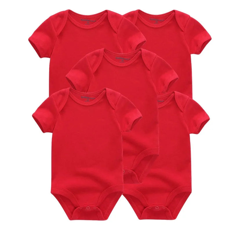 Short Sleeves Cartoon Print Soft Bodysuits For Baby Boys And Girls childrensterritory