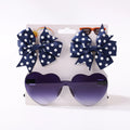 Girls Hair Bows And Colorful Heart Sun Glasses