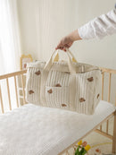 Large Capacity Bear Embroidered Mommy Shoulder Bag childrensterritory