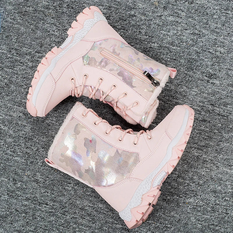 Elegant Waterproof Kids Girls Warm Snow Boots