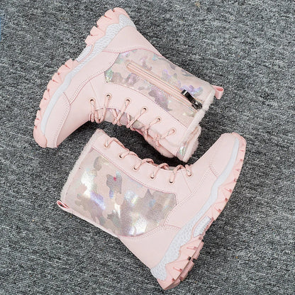 Elegant Waterproof Kids Girls Warm Snow Boots