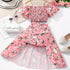 Little Girl Cute Floral Print Top with Skirt Pants Party Set childrensterritory