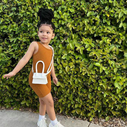 Little Girl Sleeveless Overall Jumpsuit for Summer childrensterritory