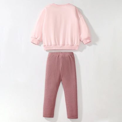Kids Girls Ballet Dancer Print Tops+ Leggings Sets for Autumn childrensterritory