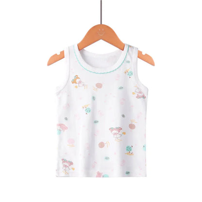 Kids Cotton Multiple Styles Camisole Vests For Summer childrensterritory