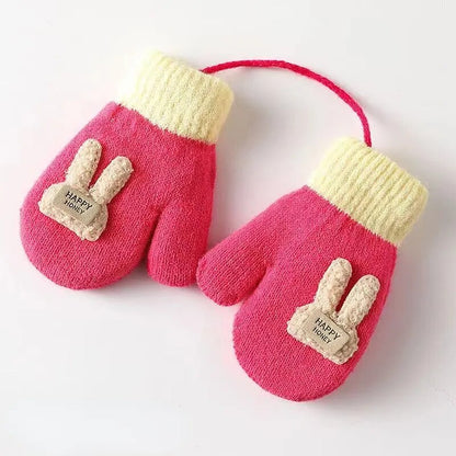 Cartoon Design Knitted Warm Gloves for Baby/Kids childrensterritory