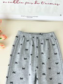 Girls Bow Design Long Sleeves Casual Clothing Set childrensterritory