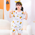 Kids Cartoon Print Short Sleeves Summer Pajamas Sets childrensterritory