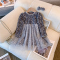 Girls' Round Neck Long Sleeves Party Dresses