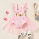 Baby Girls Cute Flower Lace Design Sleeveless Rompers childrensterritory