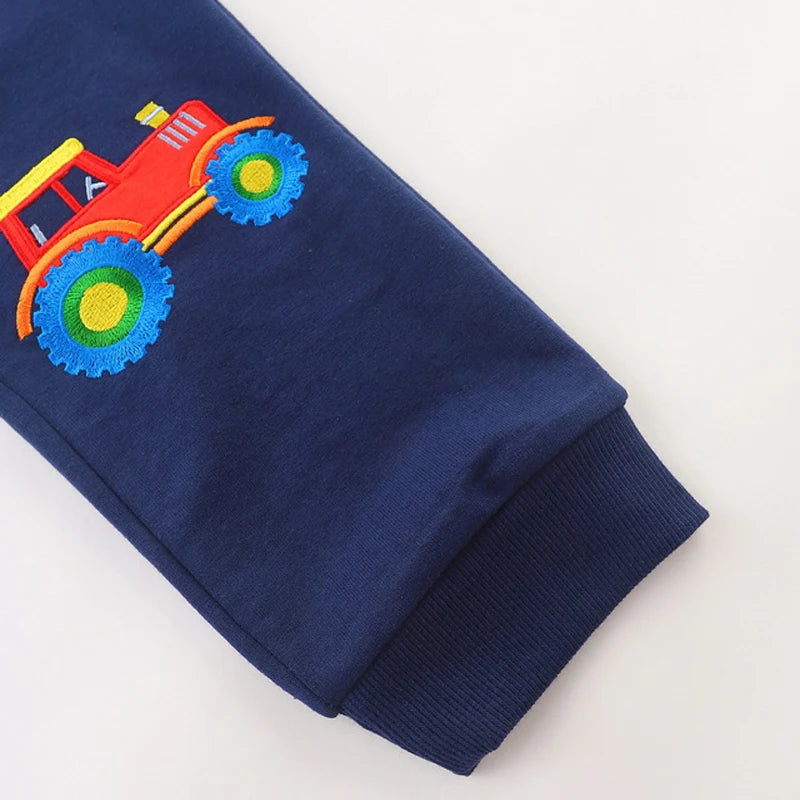 Tractor Appliques Casual Sweatpants for Little Boys childrensterritory