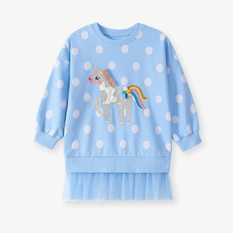 Girls' Full-Sleeves Animal Unicorn Design Sweatshirts childrensterritory