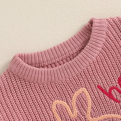 Infant Unisex Crewneck Bunny Applique Soft Knitwear childrensterritory