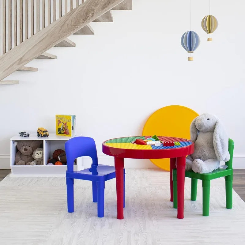 2-in-1 Kids Activity Table and 2 Chairs Set