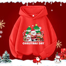 Kids’ Long-Sleeve Christmas-Print Hoodie Sweater