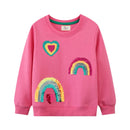 Cartoon Glitter Butterfly Design Little Girls Sweatshirts