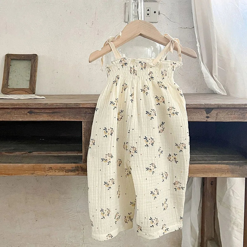 Baby Girls Korean Style Printed Summer Cotton Clothes Set childrensterritory