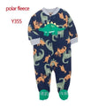Newborn Baby Zipper Up Overalls Fleece Romper for Winter childrensterritory