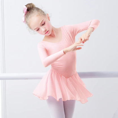Kids Girls Long/Short Sleeve Ballet Leotard/Dancewear childrensterritory