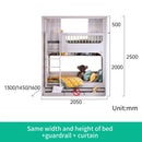 Multifunctional Kids Bunk Bed with Safety Fence and Storage childrensterritory