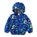 Kids Warm Cartoon Print Hooded Windproof Jackets childrensterritory