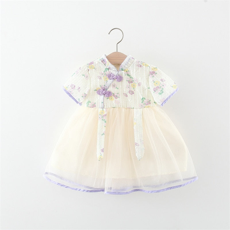 Baby GirlS Chinese Style Patchwork Princess Dress childrensterritory