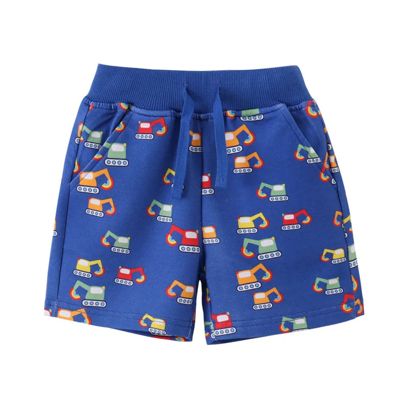 Kids Boys Jungle Theme Print Cotton Short Pants for Summer