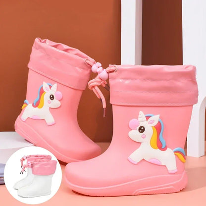 Non-slip Cartoon Dinosaur Design Children Rain Boots