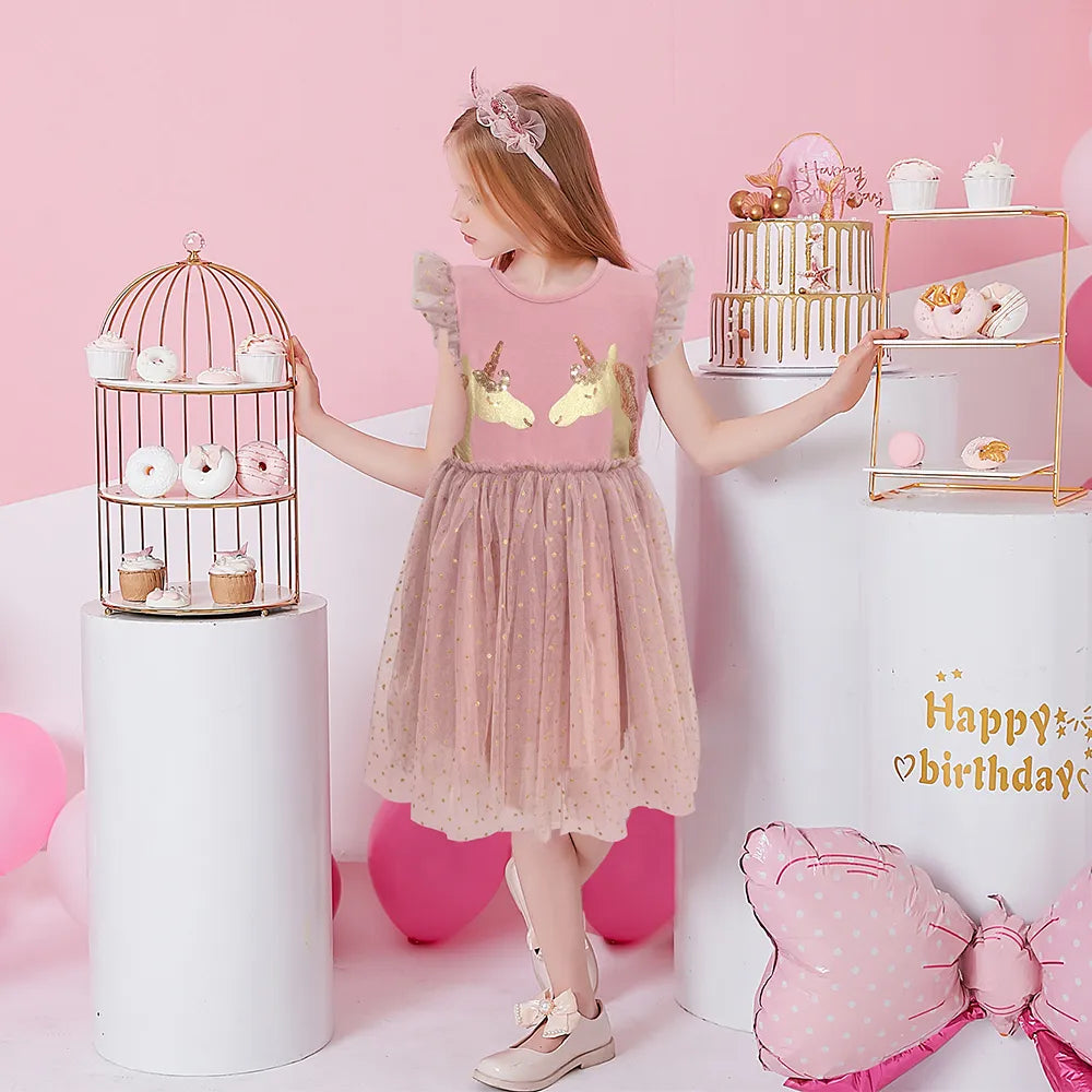 Kids Girl Mermaid Sequins Tutu Birthday Party Dresses childrensterritory
