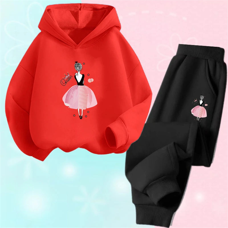 Girls 2 Pieces Casual Korean Style Sports Suits for Spring childrensterritory