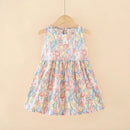 Kids Girls Cartoon Pattern Summer Party Dresses