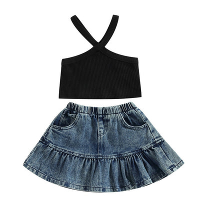 Kids Girl 2 Piece Floral Print Summer Fashion Outfits childrensterritory