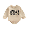 MAMA's Coffee Date Letter Print Baby Bodysuit/Sweatshirt childrensterritory