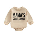 MAMA's Coffee Date Letter Print Baby Bodysuit/Sweatshirt childrensterritory