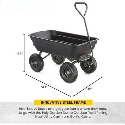 600 Pound Capacity, Simple to Assemble Garden Dump Cart childrensterritory