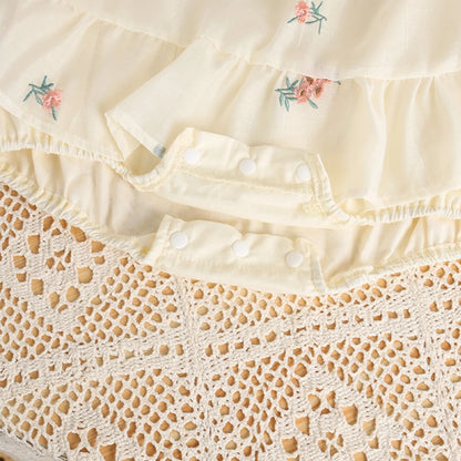 Baby Girl Lace Flower Sleeveless Summer Romper