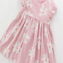 Kids Girls Soft Cotton Cartoon Print Summer Casual Dress
