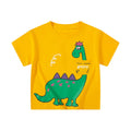 Green Cartoon Frog Print Summer T-Shirts for Kids