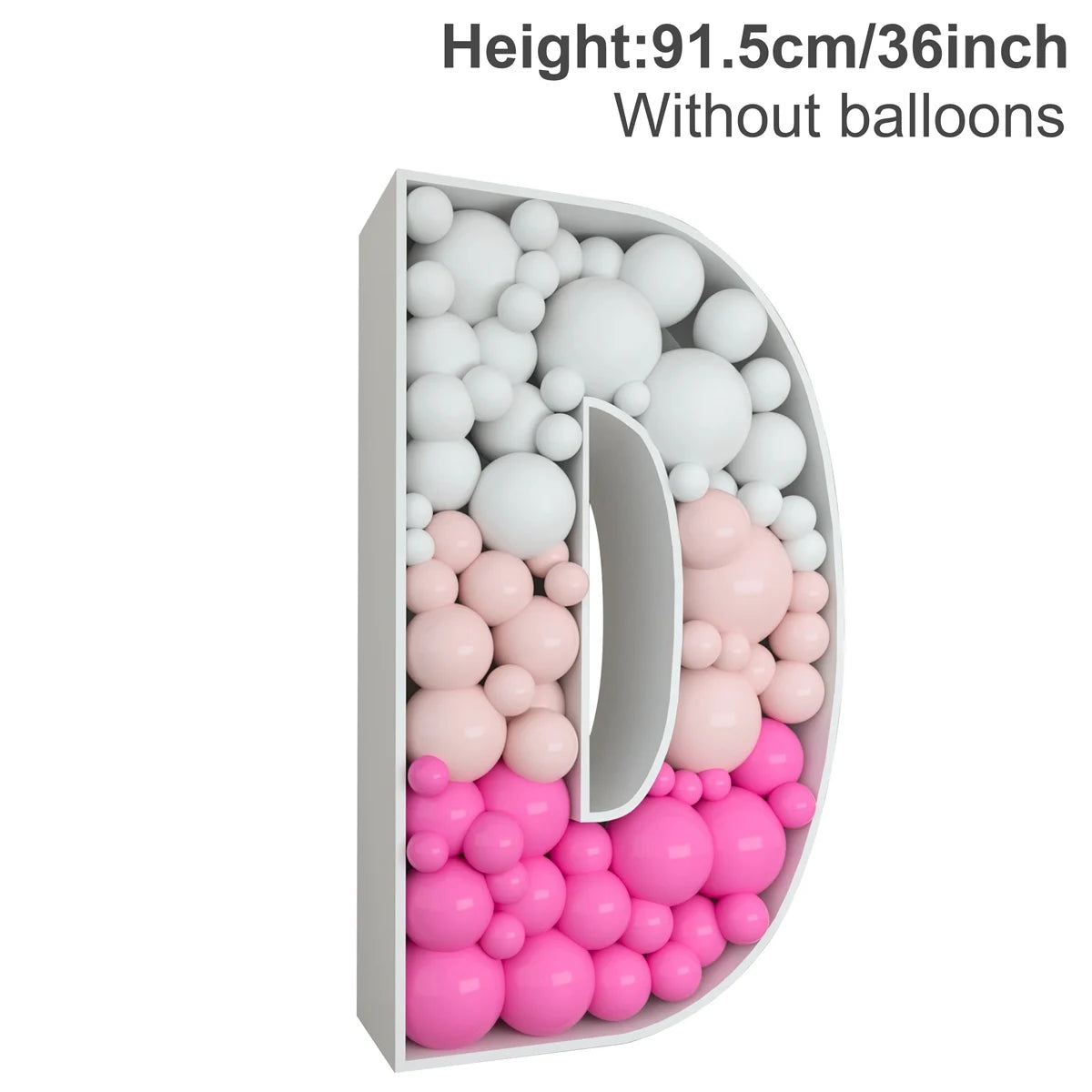 91.5CM Balloon Mosaic Letter Frame Box for Birthday, Baby Shower childrensterritory