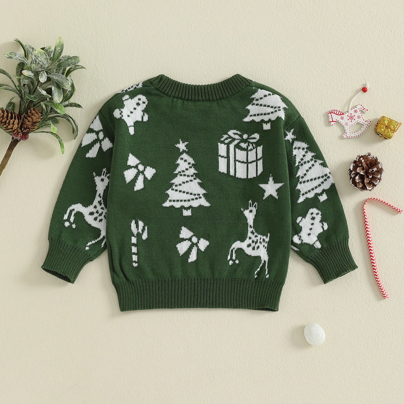 Baby Kids Long Sleeves Christmas Design Winter Sweater