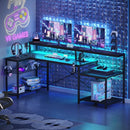 LED Computer Desk with Long Monitor Stand childrensterritory