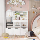 Kids Multipurpose Bookcase with 3 Movable Drawers and 5 Cubbies childrensterritory