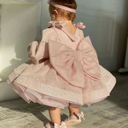 Baby/Kids Girls Pink Shining Pearls Design Ball Gown/Party Dress childrensterritory