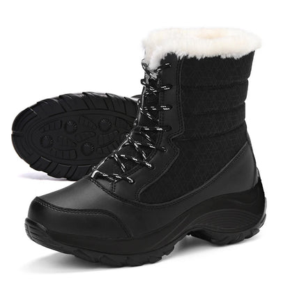 Long Plush Thickened High-Top Snow Boots for Kids