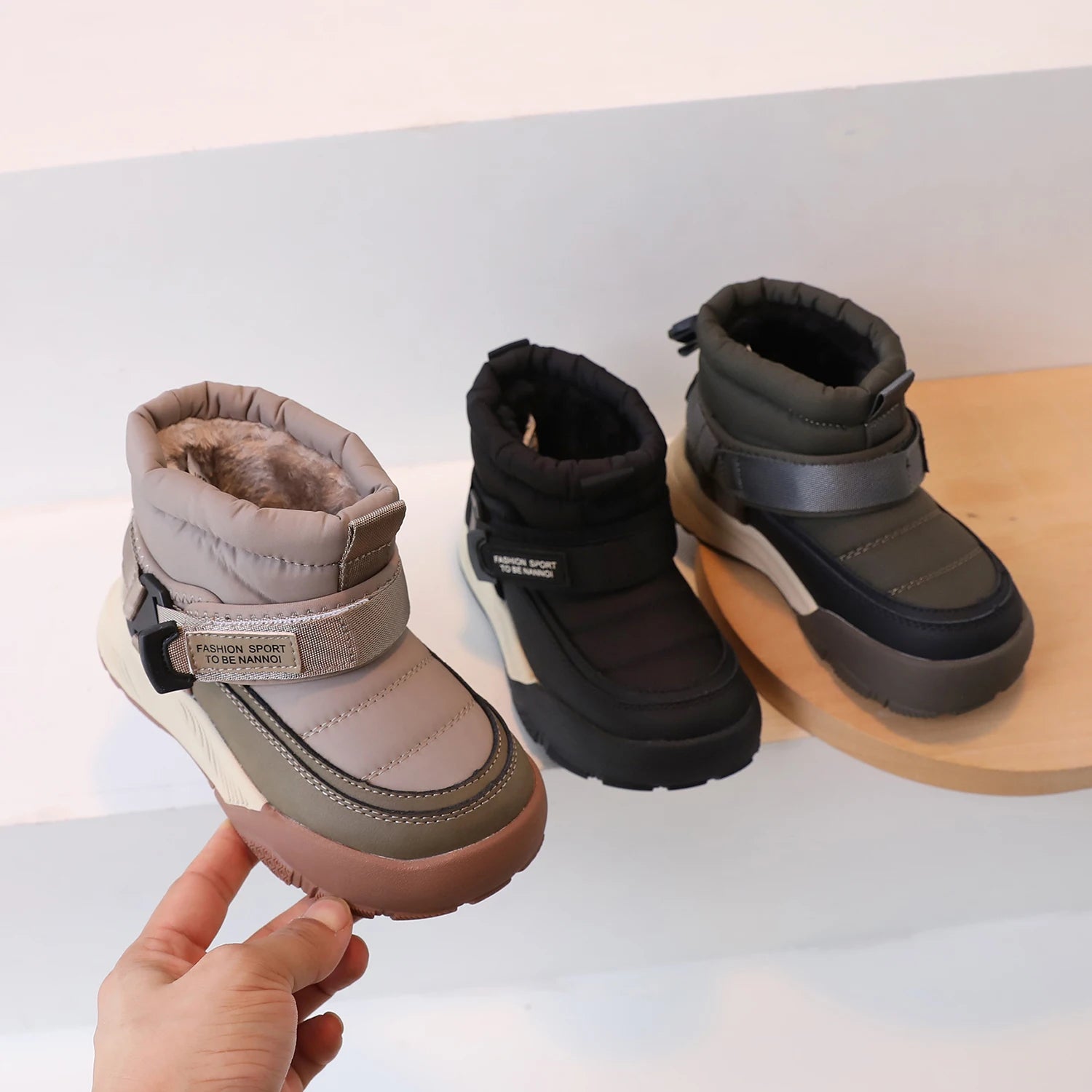 Kids Unisex Casual Plush Thick Warm Snow Boots childrensterritory