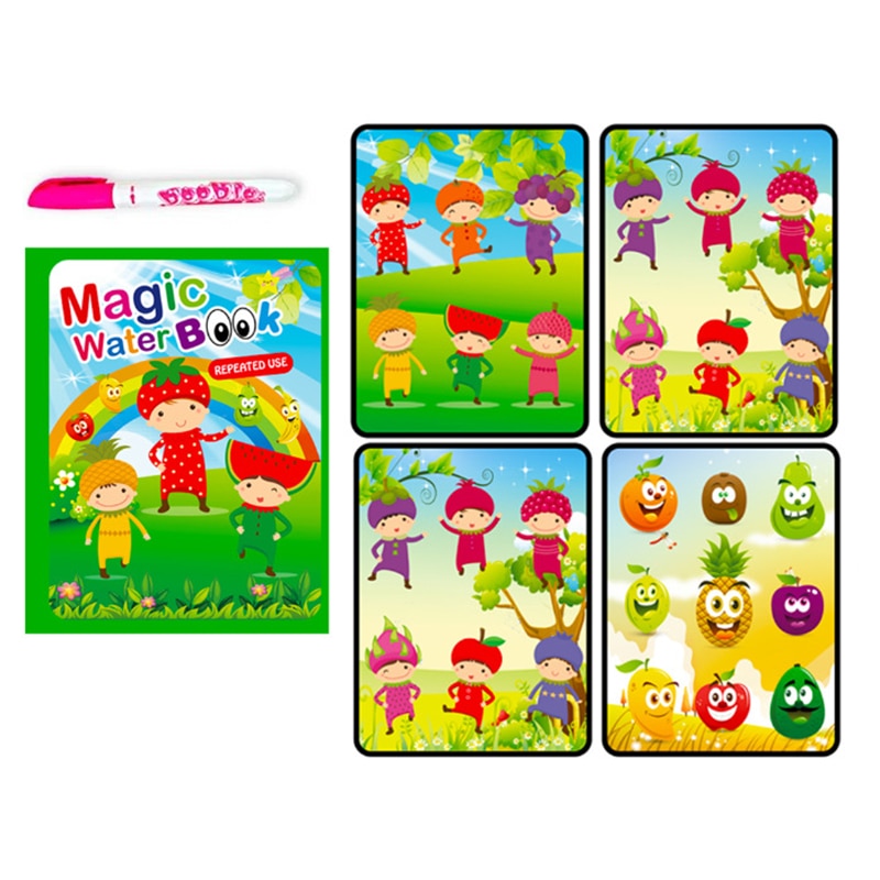 Reusable Magical Water Drawing Book with Pen Kids Toys childrensterritory