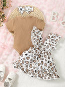 Girl Letter Embroidery Design Short Sleeve Jumpsuit childrensterritory