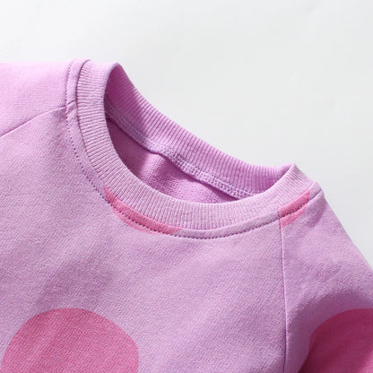 Girls Long Sleeves Bees Cartoon Print Casual Dresses childrensterritory