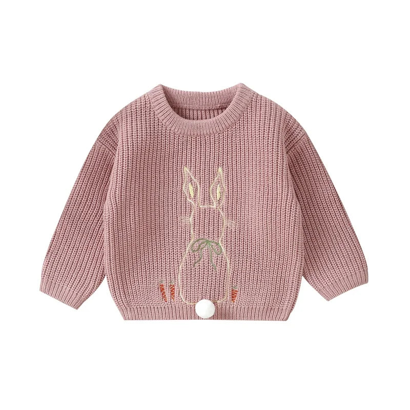 Toddler Girl Boy Casual Knitting Pullover for Easter